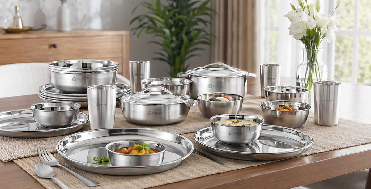 Shop the Best Stainless Steel Dinner Set Online Shopping