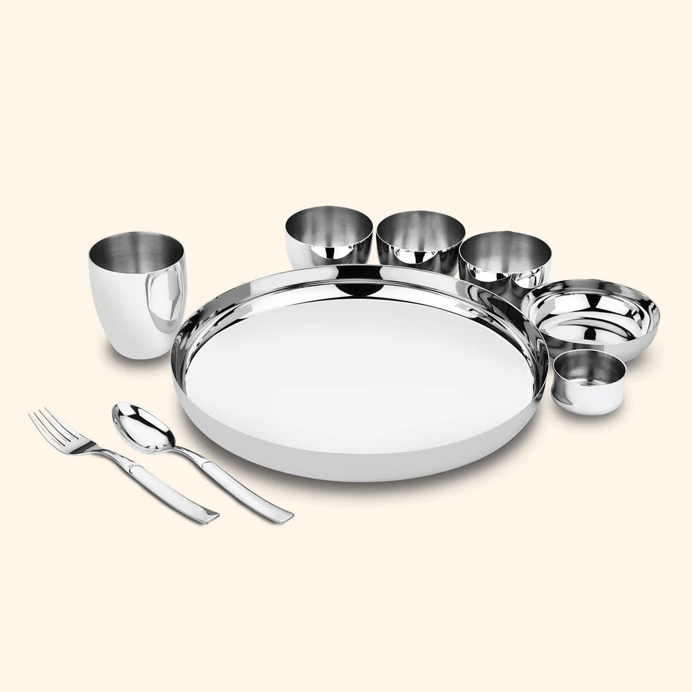 APPLE DINNER SET 9PCS – Bhalaria Metal Forming - Main Image
